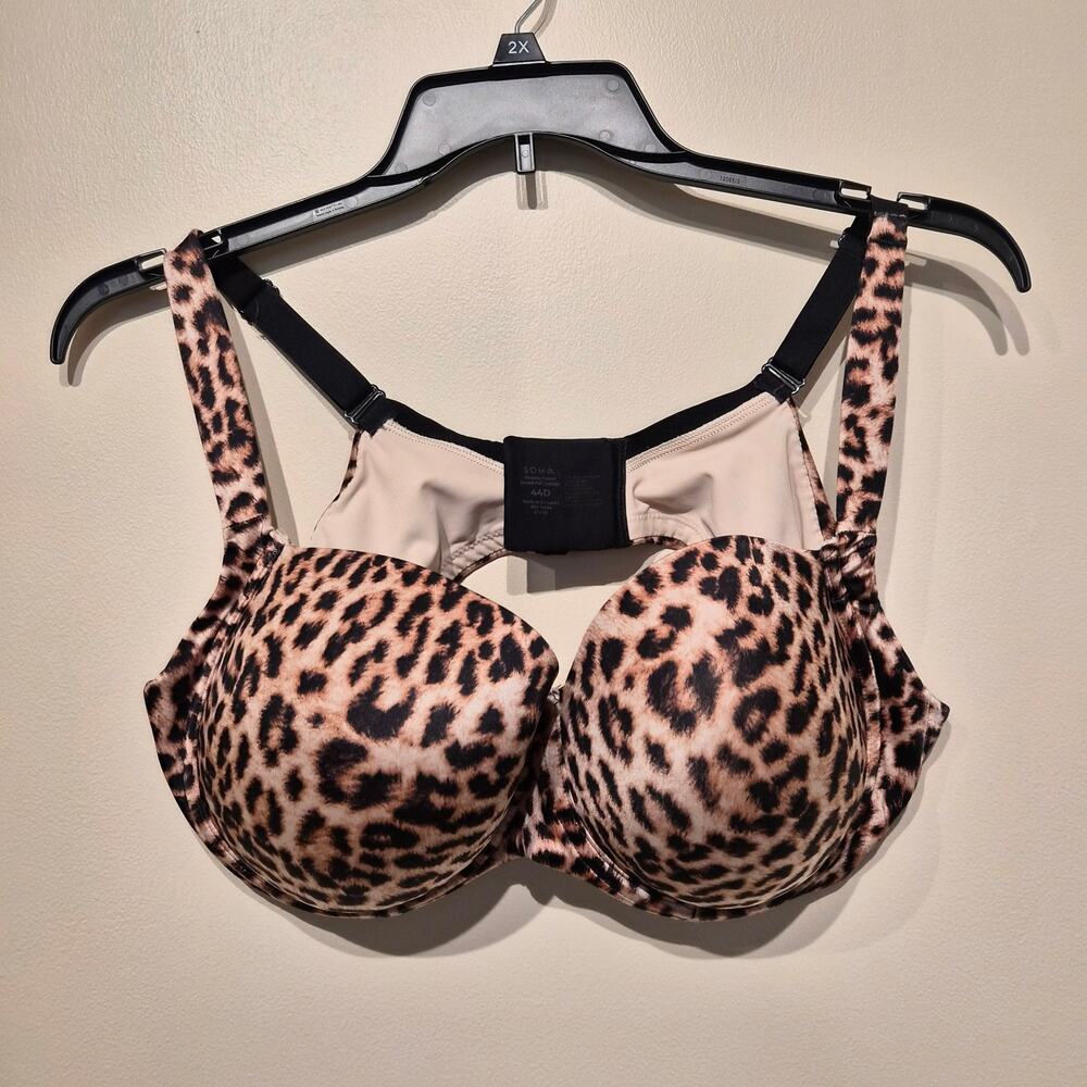Soma Cheetah Animal Print Stunning Support Smooth Full Coverage 44D Bra